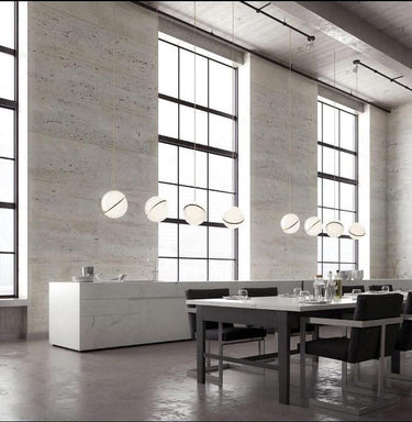 Modern Simple Moon Hemisphere Chandelier
